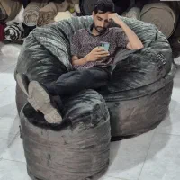 بین بگ(مبل شنی)صندلی راحتی سایز ۱۲۰ باپاف وبالش