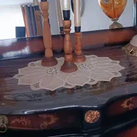 جاشمعی چوبی همراه با شمع ۳عدد
