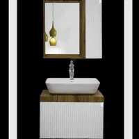 روشویی کابینتی کسری سفید پتینه|لوازم سرویس بهداشتی|کرمان, |دیوار