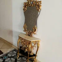 آیینه وشمعدون برنجی