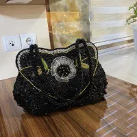 کیف مرواریدی مشکی