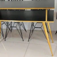 دو عدد میز پایه طلایی