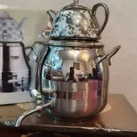 کتری و قوری کف چدن 6لیتر طرح نسترن مدل imj