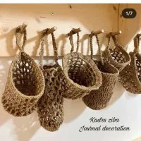سبدهای آویز رافیا|ظروف نگهدارنده، پلاستیکی، یک‌بارمصرف|شیراز, شهرک فرزانگان|دیوار