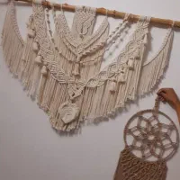 دیوارکوب .صندل رومیزی مکرومه