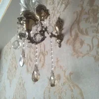 2 عدد برنز دیوار کوب|لوستر و چراغ آویز|میانه, |دیوار