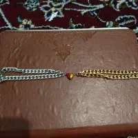 دستبندجفتی.استیل رنگ ثابت.نو