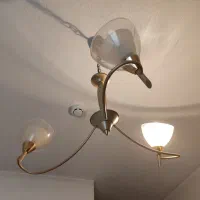 لوستر سه شاخه طلایی