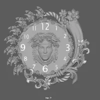 ساعت چوبی سه بعدی