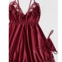 لباس خواب قرمز ومشکی