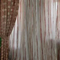 پرده پذیرایی( دو پنل و دو حریر )|پرده، رانر، رومیزی|اهواز, کیان اباد|دیوار