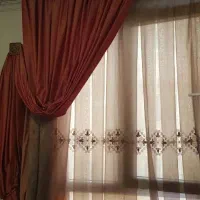 پرده دو ست کامل شامل والان، حریر و پرده|پرده، رانر، رومیزی|تهران, مجیدیه|دیوار