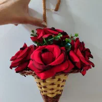 آویز  چوبی گل