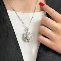گردنبند نقره مروارید دار تلسکوپی کد ۰۸۱ کادویی|بدلیجات|تبریز, |دیوار