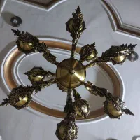 دو عدد لوستر برنز|لوستر و چراغ آویز|رباط‌کریم, رباط‌کریم|دیوار