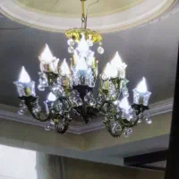 لوستر برنز 10شاخه|لوستر و چراغ آویز|تبریز, |دیوار