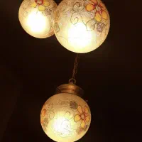 لوستر سه حباب کاملا گرد مینیاتوری خارجی