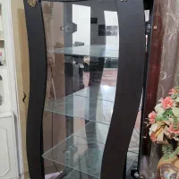 بوفه دکور ویترین ایستاده چوب وشیشه 4طبقه بسیارتمیز|بوفه، ویترین، کنسول|شاهینشهر, فیض|دیوار