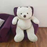 عروسک خرسی سفید بزرگ