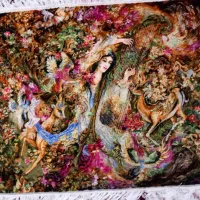 تابلو فرش دستباف طرح مینیاتوری