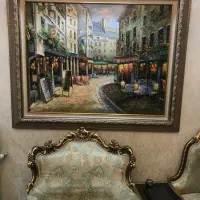 تابلو رنگ روغن با کاردک