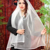 شال سفید توری