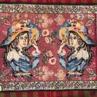 تابلو فرش دستباف قدیمی سال 1361|تابلو فرش|مهاباد (آذربایجان غربی), |دیوار
