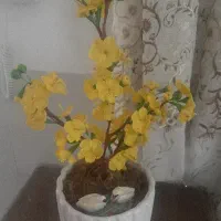 گلدان شکوفه بهاری خمیر انعطاف