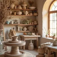 کلاس نقاشی سفالگری