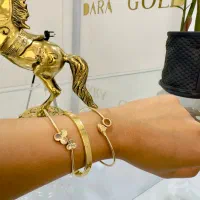 بنگل طلا زنانه ۳ مدل شیک از ۳ تا ۸ گرم