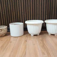 گلدان پلاستیکی و سفالی