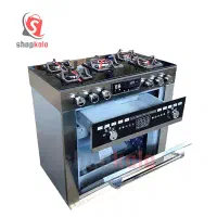 اجاق گاز طرح فر صفحه شیشه ای