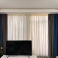 پرده پانچ مخمل با آسترساتن وحریر کاملانو