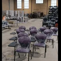 صندلی صدفی ثابت دسته دارچرخ دارsds