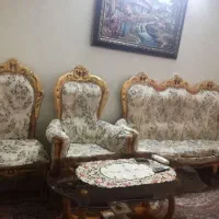 سرویس مبلمان سلطنتی راحتی استیل۹نفره درحد