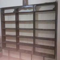 قفسه کتابخانه چوبی