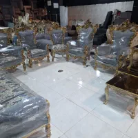 مبل استیل وکلاسیک ۹نفره بامیزناهار خوری ۶نفره