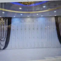 پرده سالنی جنس ترک با والان مدل صدفی|پرده، رانر، رومیزی|شازند, |دیوار