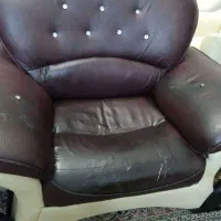 مبل تک نفره چرم ۲عدد