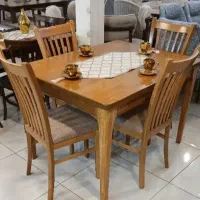 میز نهارخوری ۵تیره ۴نفره چوب راش زیبا چوب