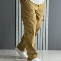 شلوار کارگو کتان نیل کمرکش بگ استایل|لباس|فردیس, فردیس|دیوار