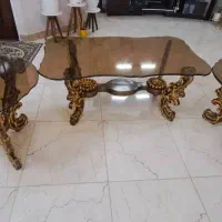 میز جلو مبلی همراه با دو عدد عسلی در حد نو|مبلمان خانگی و میز عسلی|تهران, تختی|دیوار