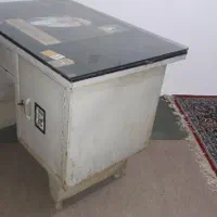 میز فلزی قدیمی اداری و دانشجویی کشویی