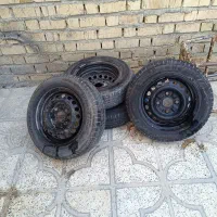 چهارحلقه رینگ ولاستیک پراید|قطعات یدکی و لوازم جانبی|مرودشت, کناره|دیوار