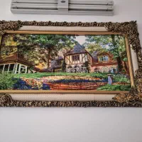 تابلوفرش بامنظره زیبا|تابلو فرش|کاشان, مصلی|دیوار