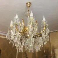 لوستر ۸ شاخه جنس کریستال چک