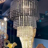 لوستر مهره چوبی|لوستر و چراغ آویز|تهران, تهرانپارس غربی|دیوار