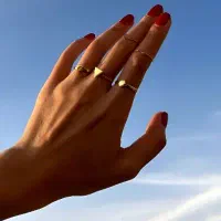 انگشتر دستساز دخترونه برنجی|جواهرات|نیشابور, دارایی|دیوار