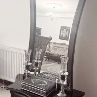 کنسول یا آینه شمعدان چوبی