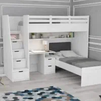 تخت دوطبقه و میز تحریر
